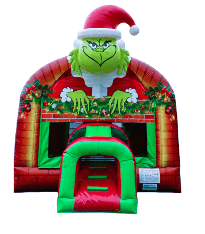 Mr. Green Mean Santa Fireplace