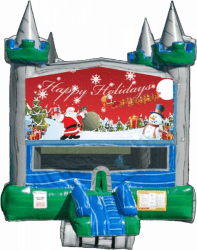 Happy Holidays with Santa Green Castle