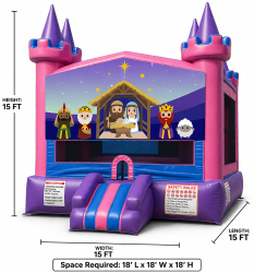 Pretty in Pink Castle - Christmas Nativity #1